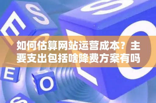 如何估算网站运营成本？主要支出包括啥降费方案有吗？